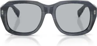 Brunello Cucinelli Demetra 53mm Square Sunglasses in Black/blue at Nordstrom