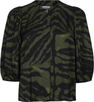 Dante6 Cendrine Animaux Print Blouse - Dames - Blouses & Shirts - Veelkleurig - Maat: 2XL Satijn
