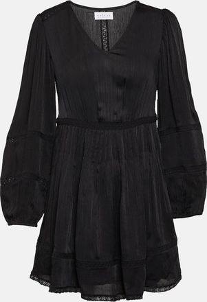 Velvet Bethel lace-trimmed minidress