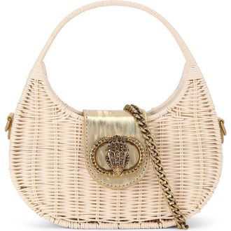 Kurt Geiger Small Chelsea Basket Hobo Bag in Open Beige at Nordstrom