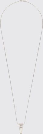 Rick Owens Collana in ottone cromato con cristalli e chiusura a grilletto