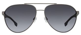 HUGO BOSS B1485S Carbon Fiber Pilot Sunglasses - Gray