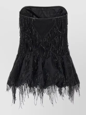 Rotate strapless sequin mini dress beaded fringe