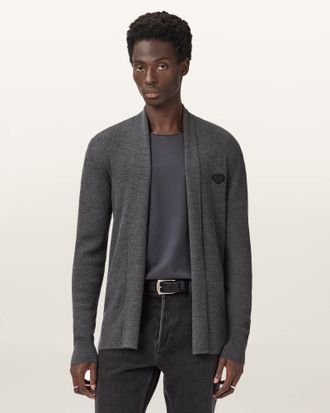 AllSaints Merino Wool Lover Merino Open Cardigan, Size: XS