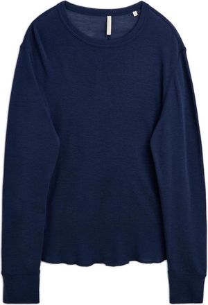 Sunflower Wollen T-shirt - Heren - Longsleeves - Blauw - XL - Wol - Tops