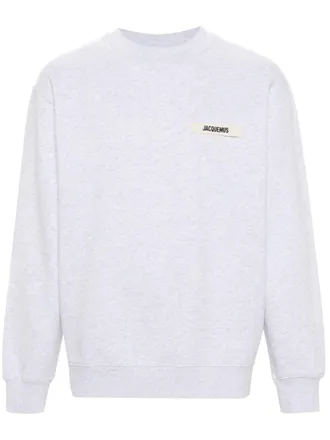 Jacquemus Felpa con applicazione logo - Grigio
