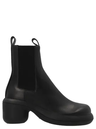 Jil Sander Black Solid Round Toe Boots