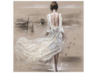 Schubiger M&ouml;bel Bild Dame am Hafen