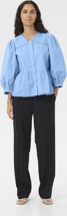 Karen by Simonsen Blouse met korte mouwen KBAnnabelle Peplum fit blue