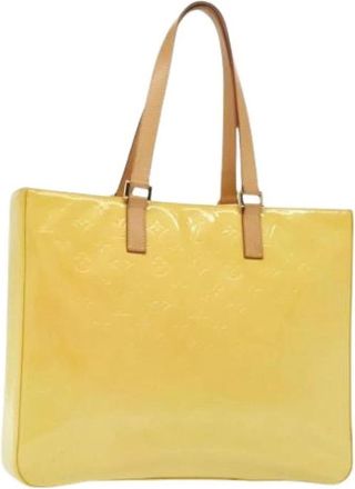 Louis Vuitton Tweedehands leren Louis Vuitton tassen - Dames - Vintage Shopper - Geel - ONE Size - Leer - Vintage