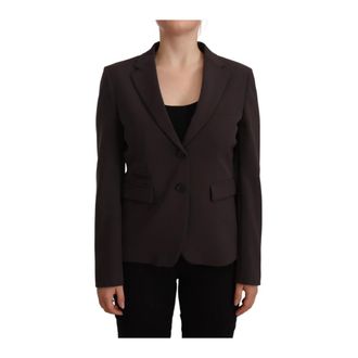 F.it Blazers, female, Brown, Size: L Single Breasted Jacket