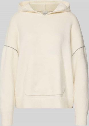 Calvin Klein Underwear Oversized Hoodie in Strick-Optik Modell Plush in Offwhite, Größe XL