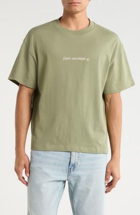 Honor The Gift Dont Overthink It Graphic T-Shirt in Sage at Nordstrom, Size Xx-Large
