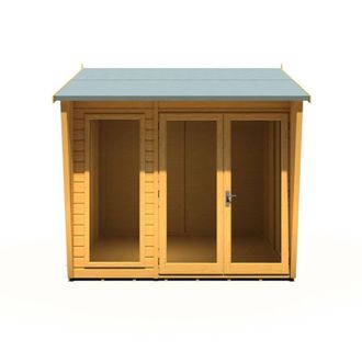 Shires Burghclere 8 x 8 Feet Summerhouse - L292.2 x W251.4 x H239.8 cm in Light Brown
