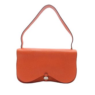 Herm&egrave;s Pre-owned Womens Vache Liege And Toile Sac Colorado Mm - Orange Leather - One Size