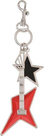 Versace Metalen sleutelhanger met leren details - Dames - Sleutelhangers & Tashangers - Grijs - ONE Size - Accessoires