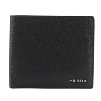 Prada Pre-owned Wallets, male, Black, Size: ONE SIZE Pre-owned Leather Bifold Wallet