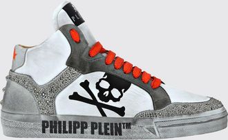 Philipp Plein Sneakers alte Retrokickz TM in pelle e suede con strass e teschio