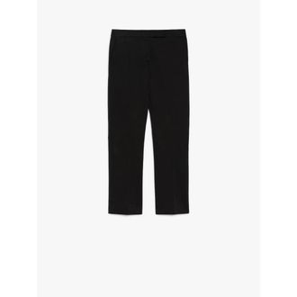 Max Mara Dames, Broeken, Zwart, Maat: L Leer