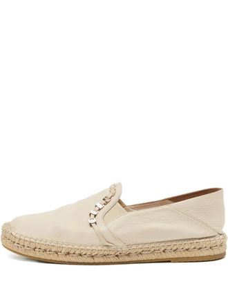 Ferragamo leather espadrille shoes - Neutrals