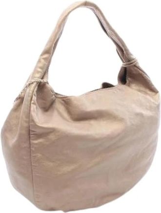 Loewe Pre-owned Shoulder Bag - Dames - Vintage Schoudertas - Beige - ONE Size - Leer - Vintage