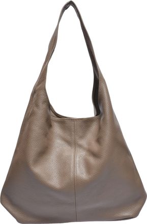 Roberta M Beige Rundleer Tas