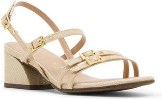 Anne Klein Mackenzie Strappy Sandal in Natural Raffia at Nordstrom, Size 7.5