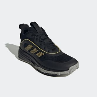 adidas Basketballschuh ADIDAS SPORTSWEAR OWN THE GAME 3, Herren, Gr. 42,5, schwarz (cschwarz, goldmt, mgsogr), Synthetik, Textil, Schuhe Basketballschuh