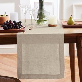 Solino Home Linen Table Runner for Dining Table, Holiday and Everyday Table Decor - Sonoma in Flax at Nordstrom, Size Xx-Small