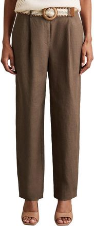 Reiss Beau Belted Linen Taper Trouser