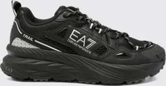 Emporio Armani Low-Top Mesh Trainers with Chunky Sole and Printed Logo