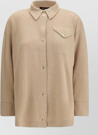 Fabiana Filippi knitwear shirt long sleeves collared neck pocket