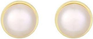 Adornia Freshwater Pearl Stud Earrings in White/Gold at Nordstrom Rack