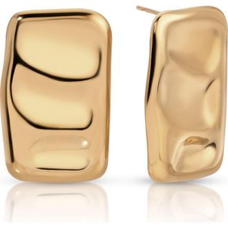 Ettika Molten Edge Stud Earrings in Gold at Nordstrom