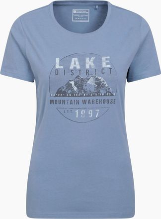 Mountain Warehouse Womens Mountain Warehouse Womens/Ladies Lake District Printed T-Shirt - Navy - Size: 14