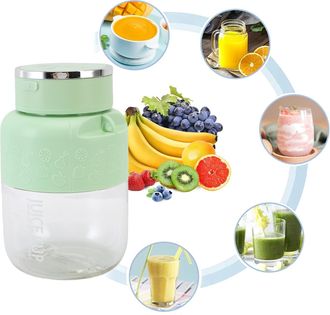 Infinite Licuadora Port&aacute;til Recargable Por Usb De 800 Ml [modelo Desmontable Abs 1300 Mah [licuadora/batidora De 5 Funciones Para Oficina, Gimnasio Y Viajes]