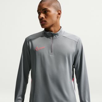 Nike Mens Academy Dri-FIT Soccer Drill Top in Grey | HJ3783-015