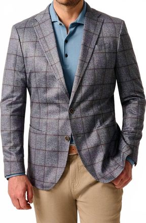 Johnnie-O Malachi Windowpane Sport Coat In Gray