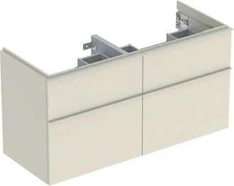 Keramag Geberit Icon Mueble Bajo Lavabo Para Lavabo Doble, 4 Cajones