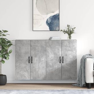 Berkfield Home Wall Mounted Cabinets 2 pcs Concrete Grey Engineered Wood