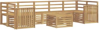 vidaXL Conjunto De Sof&aacute;s De Exterior 8 Uds. Blanco Vidaxl