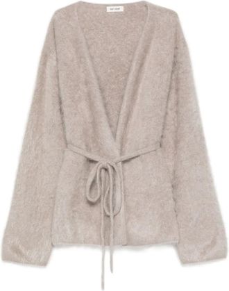 Soft Goat Cardigan con cintura - Toni neutri