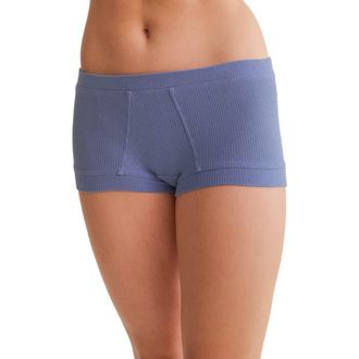 Fleur't Boxer Shorts in Denim Waffle at Nordstrom, Size X-Small