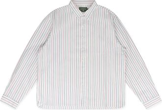 Denim Tears White Pinstripe RBG Button-Up Shirt