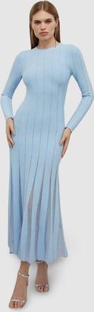 Karen Millen Filament Full Skirt Knit Midi Dress in Pale Blue at Nordstrom, Size X-Small