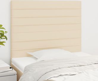 vidaXL Cabeceros 2 Unidades De Tela Color Crema 80x5x78/88 Cm Vidaxl