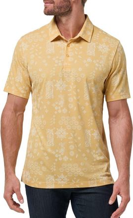 Travis Mathew Inbound Plane Cotton Blend Polo in Rattan at Nordstrom, Size Xx-Large