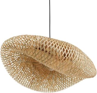 Beliani Pendant Lamp BALHA Bamboo Wood Natural