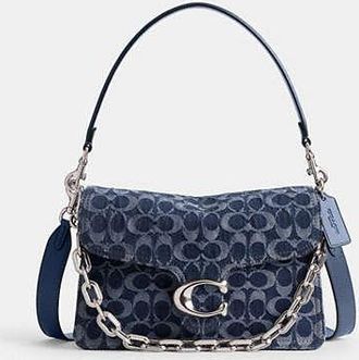 Coach Chain Tabby Shoulder Bag In Signature Denim