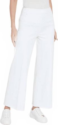 Lyss&eacute; Womens Erin Wide Leg Denim Pants In White
